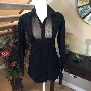 NWT Free People Black Blouse size 0